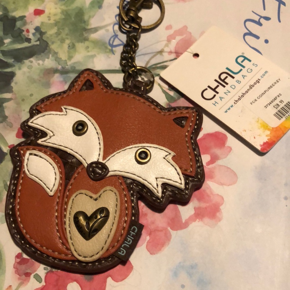 CHALA FOX COIN PURSE KEYCHAIN NEW!!!